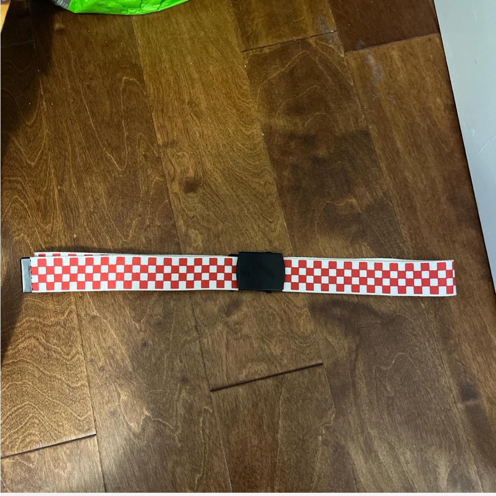 Red and White Checkered Kids Belt